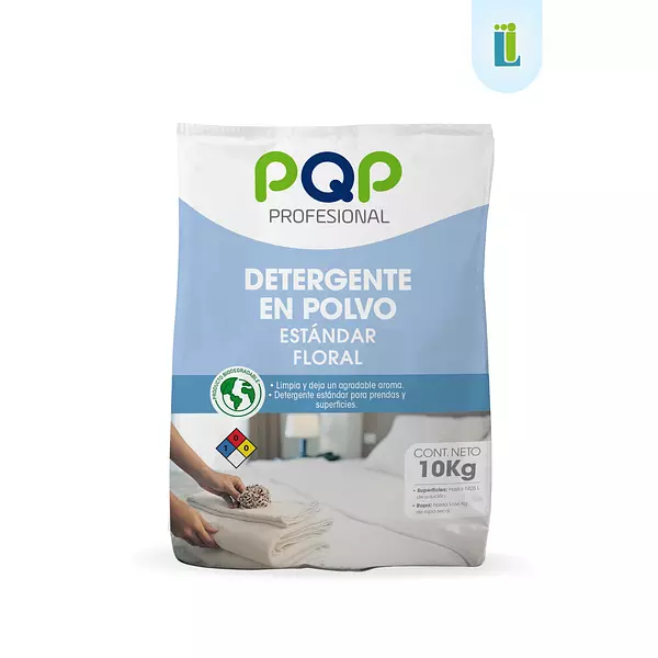 Detergente Pqp En Polvo Estandar Floral | Bolsa De 10 Kg |