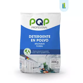 Detergente Pqp En Polvo Multiusos Floral | Bolsa De 20 Kg |