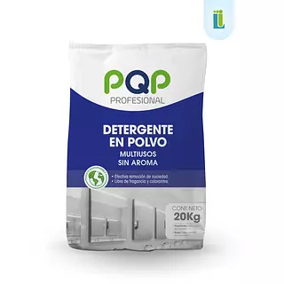 Detergente Pqp En Polvo Multiusos Sin Aroma | Bolsa De 20 Kg