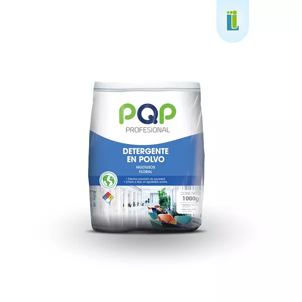 Detergente Pqp En Polvo Multiusos Floral | Bolsa De 1 Kg |