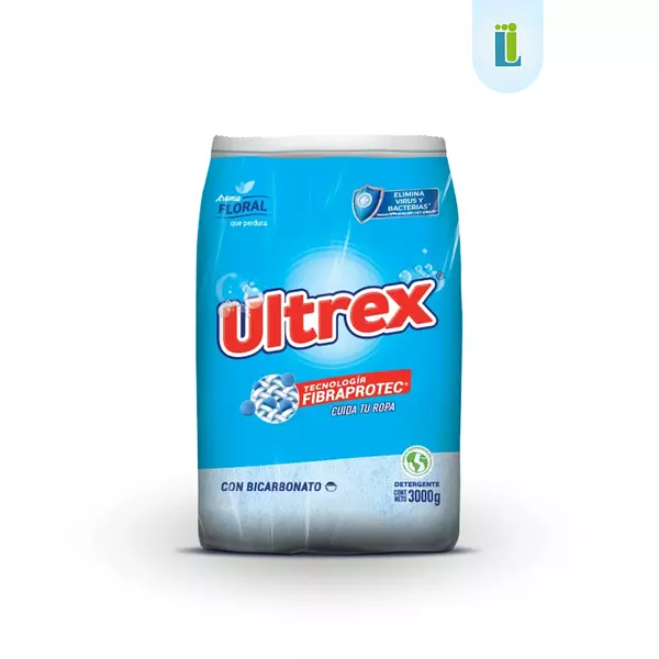 Detergente En Polvo Con Bicarbonato | Ultrex | Bolsa De 3 Kg |