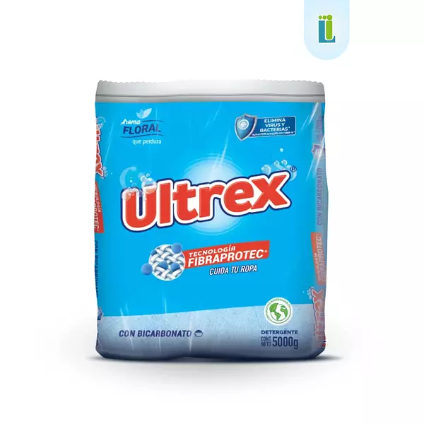 Detergente En Polvo Con Bicarbonato | Ultrex | Bolsa De 5 Kg |