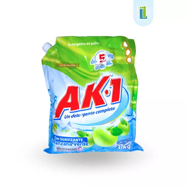 Detergente Ak1 En Polvo Con Suavizante Y Manzana V. | 3 Kg | Ak1