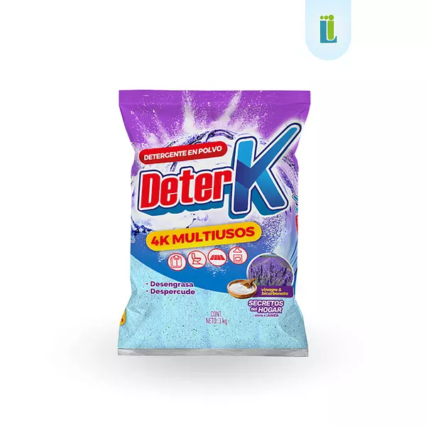 Detergente Deterk En Polvo Con Vinagre | Bolsa De 3 Kg | Deter K