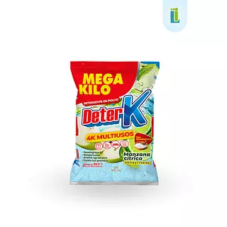 Detergente Deterk En Polvo Manzana Y B. | Bolsa De 1,1 Kg | Deter K
