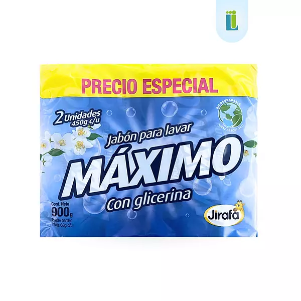 Jabón En Barra Máximo Pack X2 Para Lavar | 900 G |