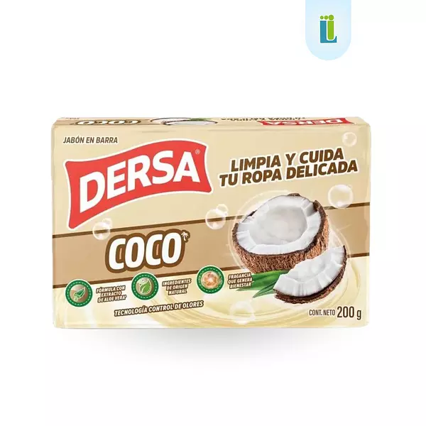 Jabón En Barra Dersa Coco Para Ropa Delicada | 200 G |