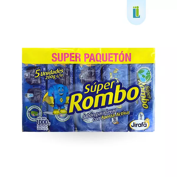 Jabón En Barra Super Rombo X5 Para Lavar | 1000 G |