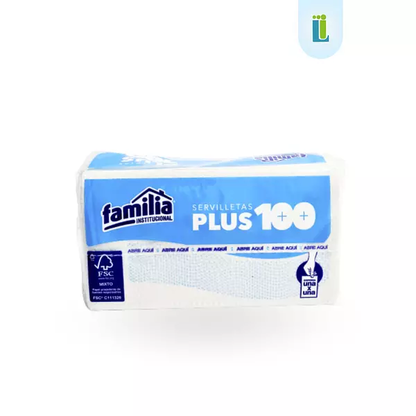 Servilletas Familia Institucional Plus Blancas | 100 Ud |