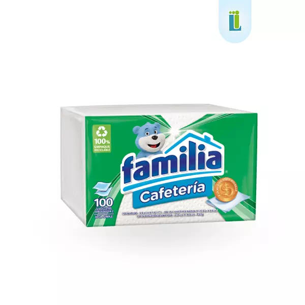 Servilletas Familia Cafetería 1 Hoja Dobladas En Z | 100 Ud |