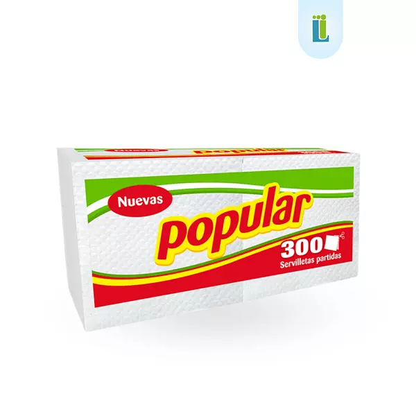 Servilletas Popular Blancas Partidas | 300 Ud |