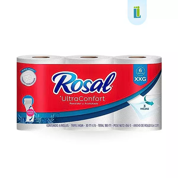 Papel Higiénico Rosal Ultraconfort Rendidor | 6 Rollos |