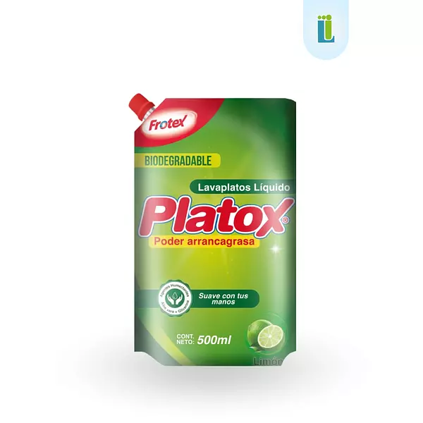 Lavaplatos Líquido Platrox Con Bicarbonato, Vinagre Y Limón