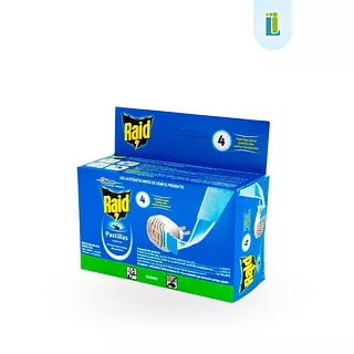 Insecticida Raid Pastillas Unidad Eléctrica | X4 Unidades |