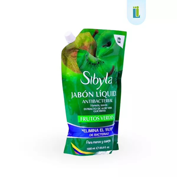 Jabón Líquido Antibacterial Frutos Verdes Sibyla | 1 Litro |