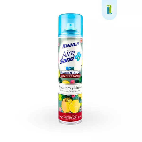 Ambientador Desinfectante Binner Eucalipto Limón | 400 Ml |