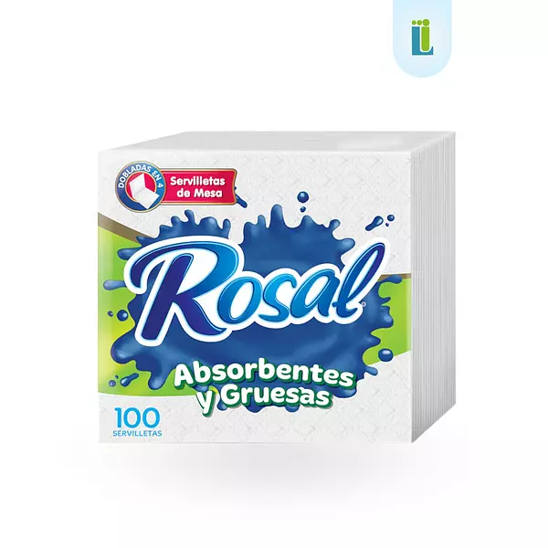 Servilletas Rosal De Mesa Dobladas En 4 Absorbente | 100 Ud