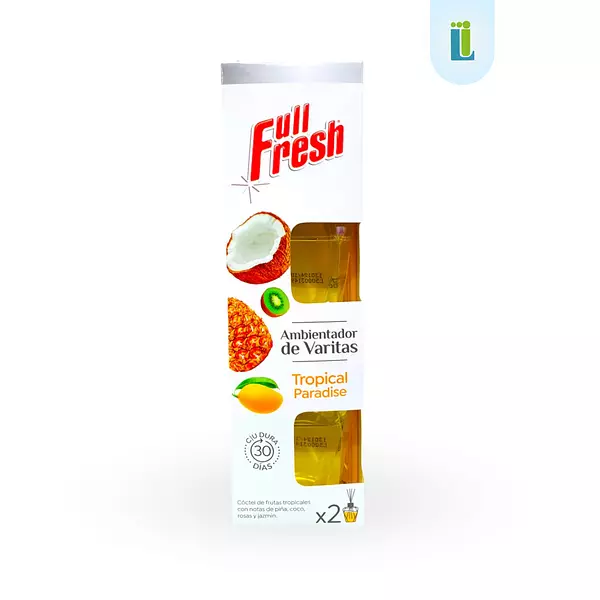 Ambientador Fullfresh Varitas Aroma Trop} Paradisex2|80ml X2