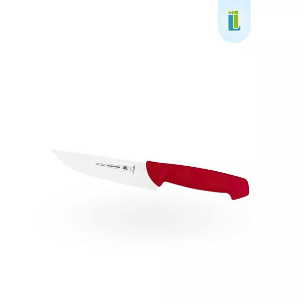 Cuchillo Carne Rojo Acero Inoxidable Tramontina 8"