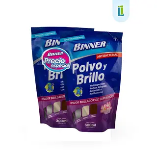 Removedor Polvo Y Brillo Binner X2doypack 300 Ml