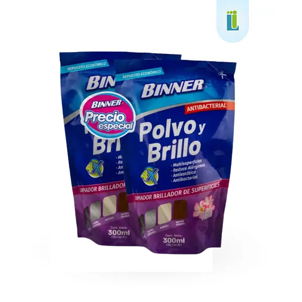 Removedor Polvo Y Brillo Binner X2doypack 300 Ml